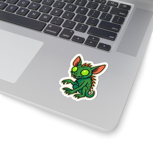 Gremlin Vinyl Sticker — Cute Green Monster Kiss-Cut Decal for Laptops & Water Bottles