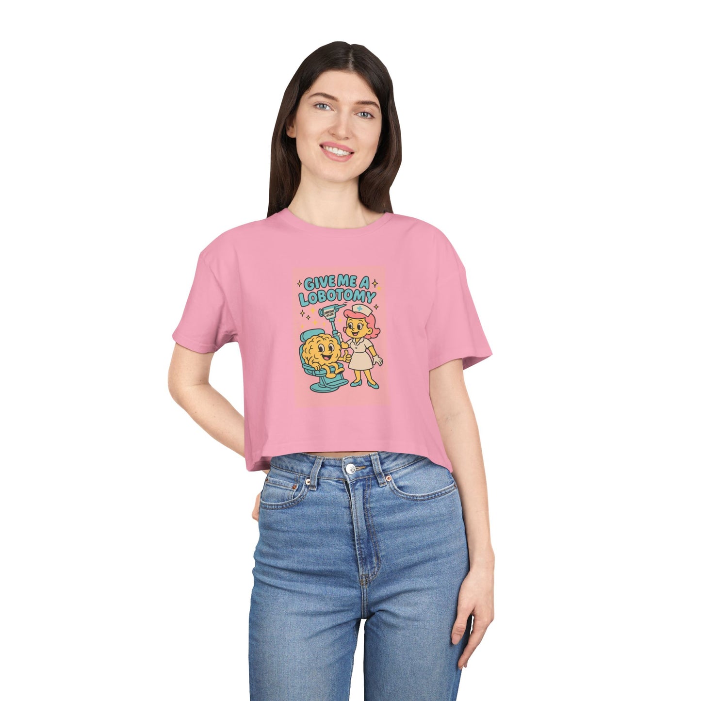 'Give Me a Lobotomy' Cute Retro Girl Graphic Top