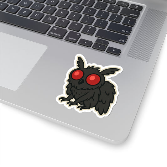 Mothman Sticker — Cute Dark Cryptid Vinyl Kiss-Cut Sticker