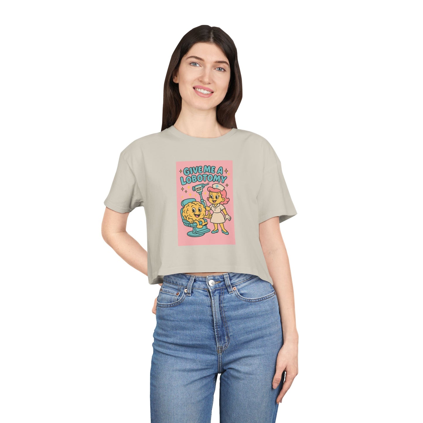 'Give Me a Lobotomy' Cute Retro Girl Graphic Top