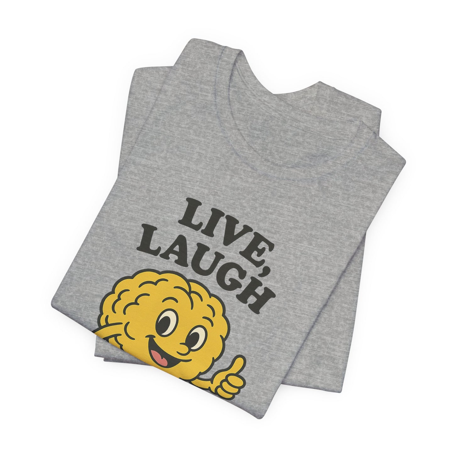 Live Laugh Lobotomy T-Shirt — Retro Smiling Brain Graphic Tee