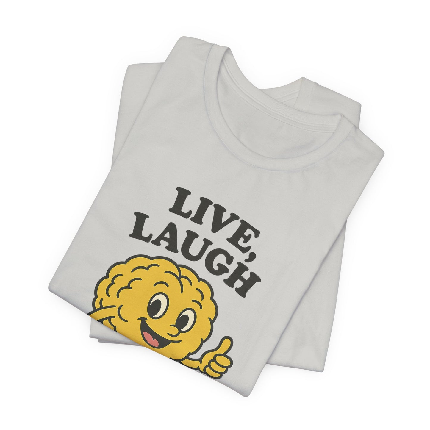 Live Laugh Lobotomy T-Shirt — Retro Smiling Brain Graphic Tee