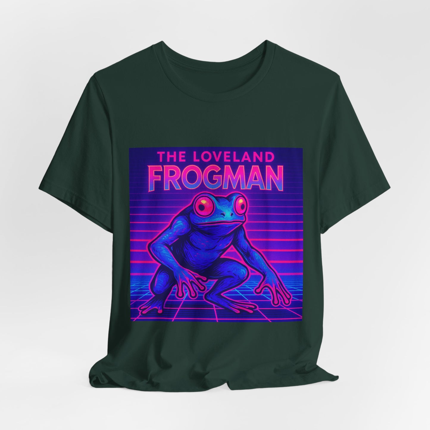 The Loveland Frogman Tee — Retro Neon Frog Graphic T-Shirt