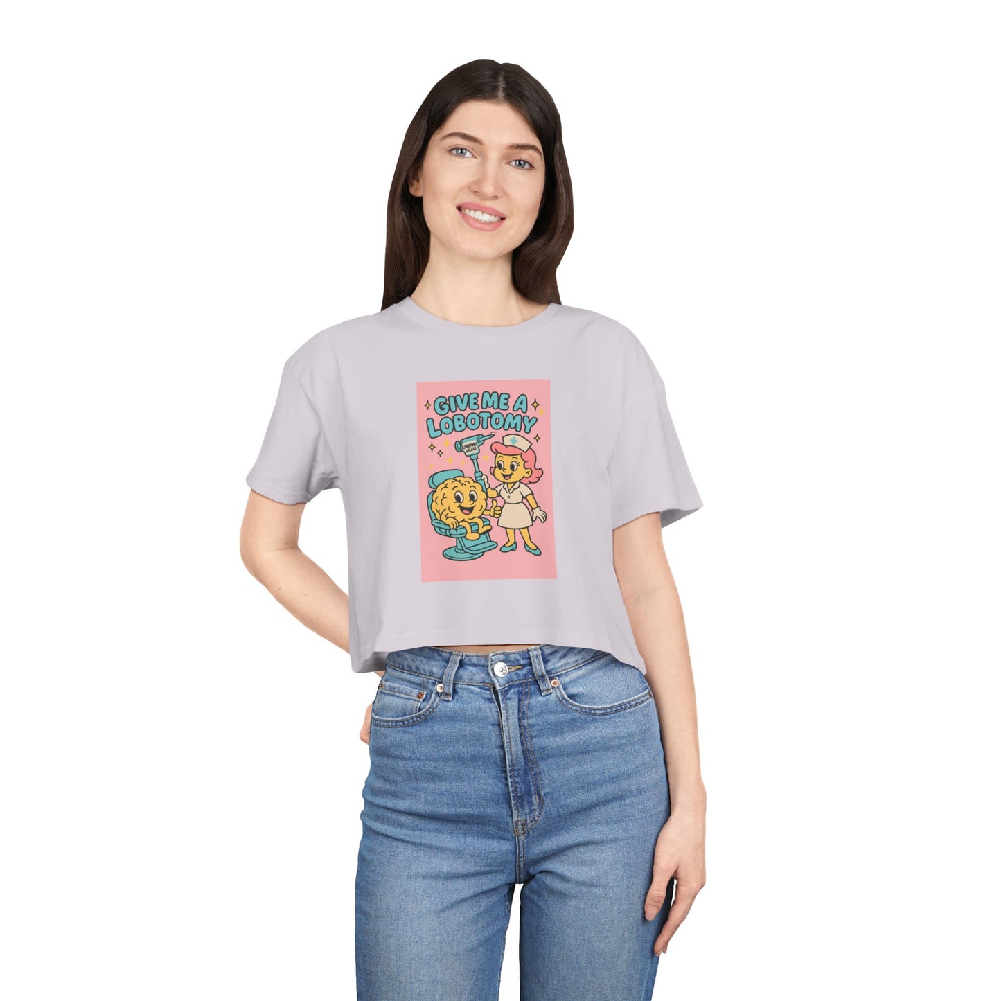 'Give Me a Lobotomy' Cute Retro Girl Graphic Top