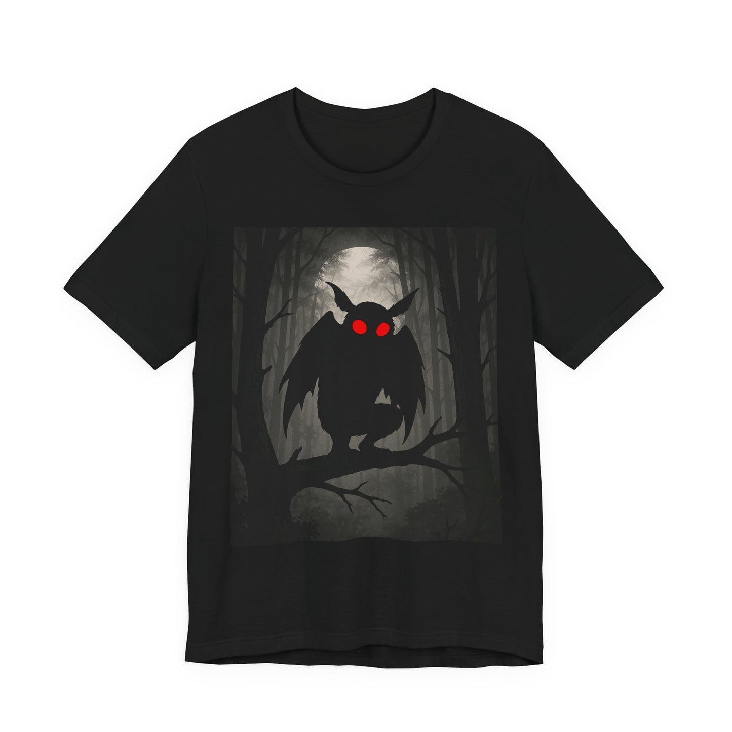Owl Night Tee — Spooky Red-Eyed Owl Forest T-Shirt