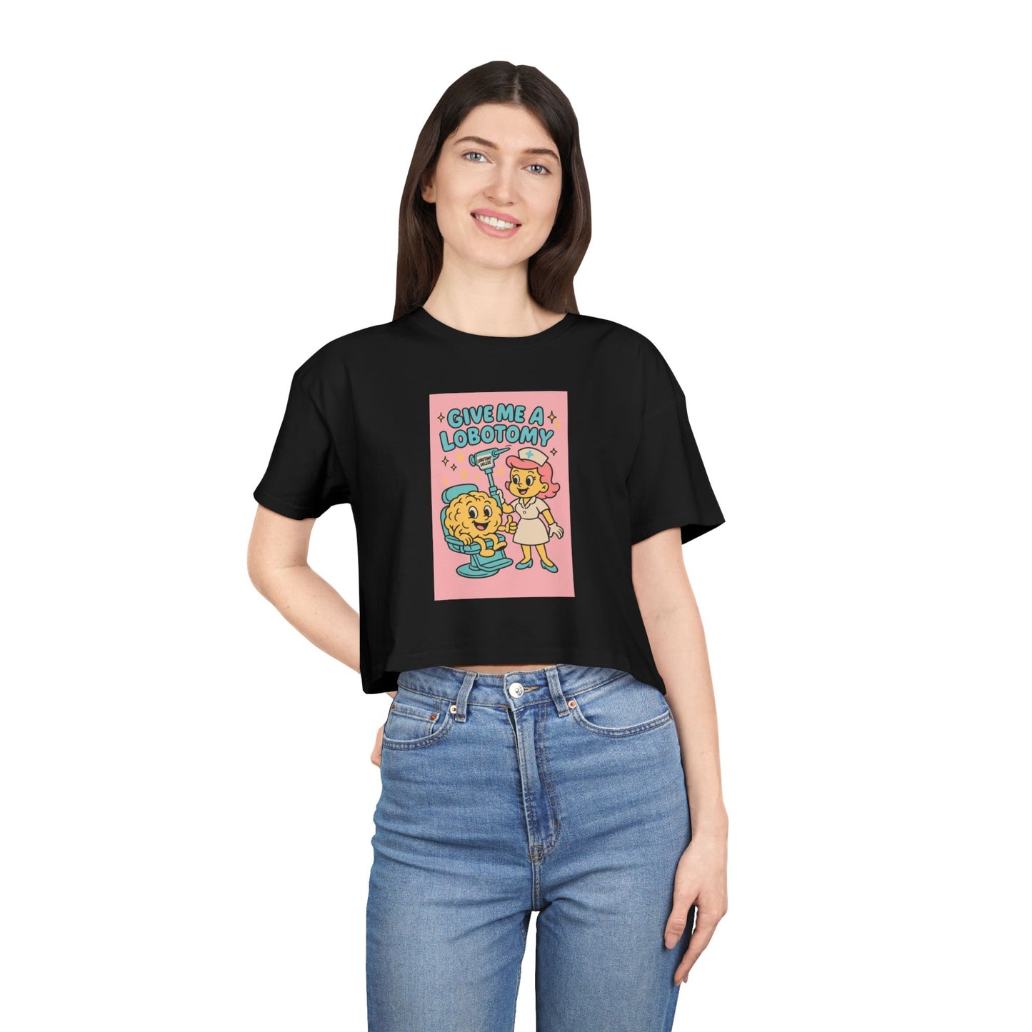 'Give Me a Lobotomy' Cute Retro Girl Graphic Top