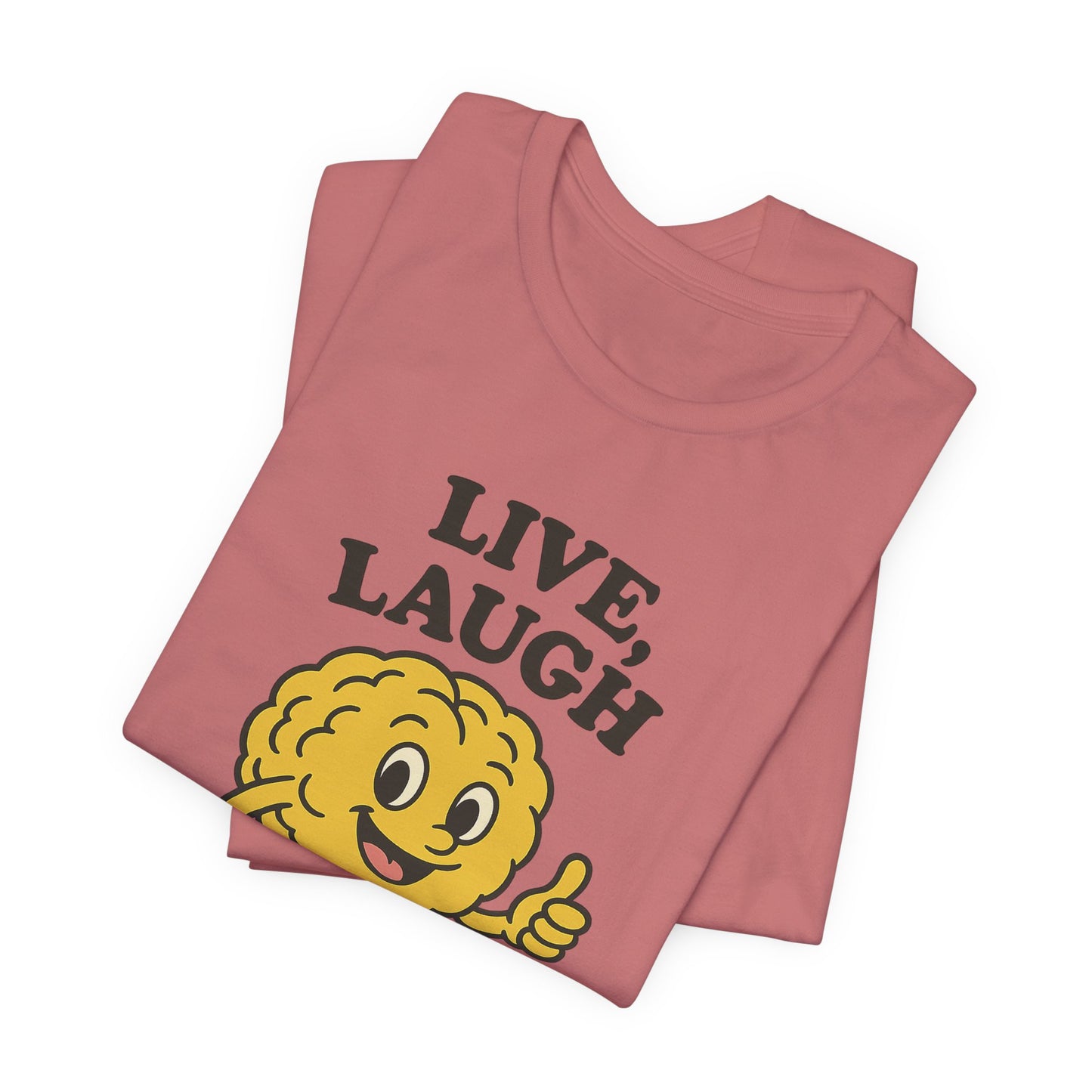 Live Laugh Lobotomy T-Shirt — Retro Smiling Brain Graphic Tee