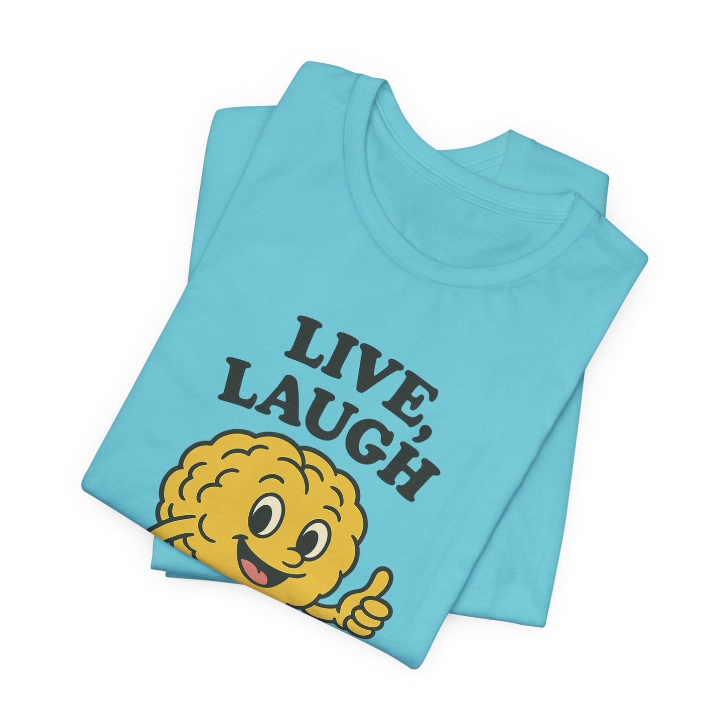 Live Laugh Lobotomy T-Shirt — Retro Smiling Brain Graphic Tee