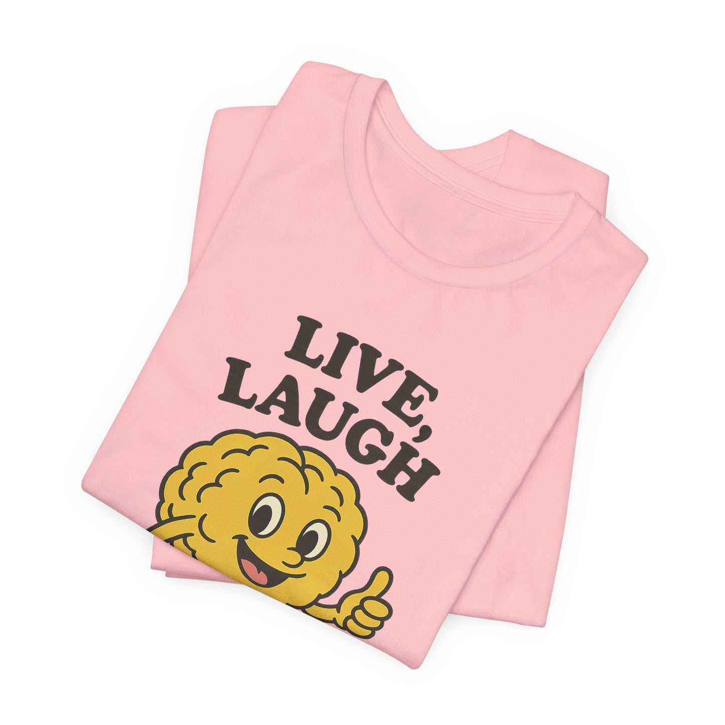 Live Laugh Lobotomy T-Shirt — Retro Smiling Brain Graphic Tee