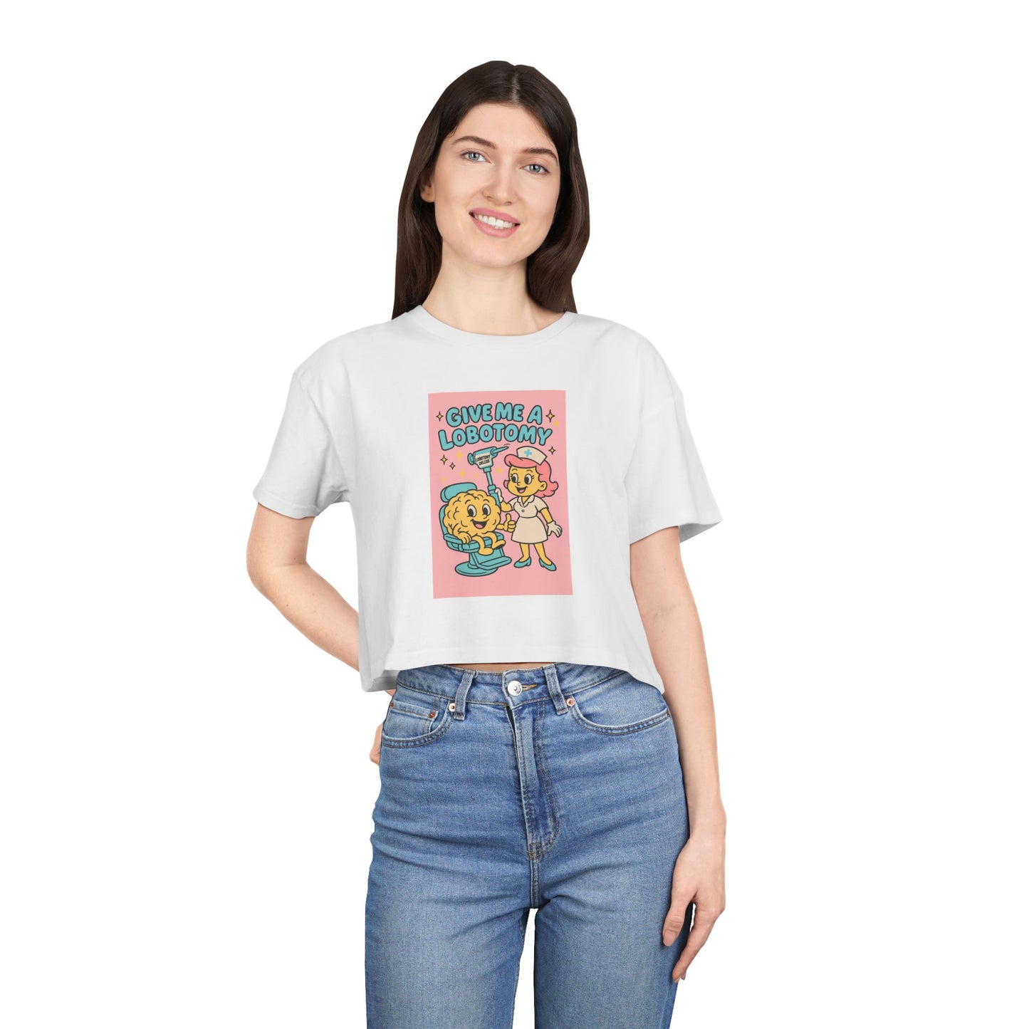 'Give Me a Lobotomy' Cute Retro Girl Graphic Top