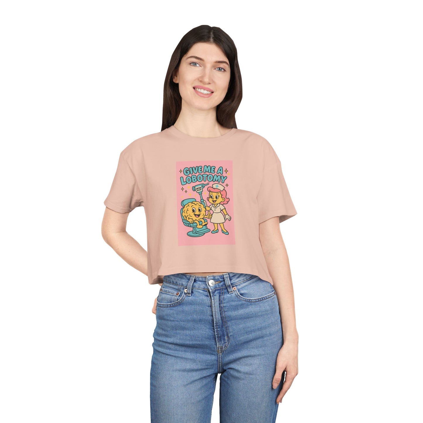 'Give Me a Lobotomy' Cute Retro Girl Graphic Top