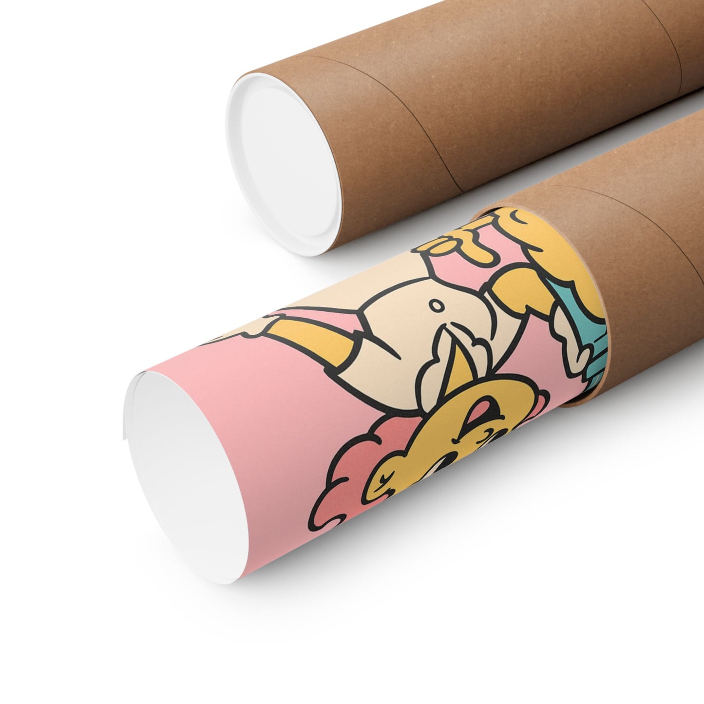 Give Me a Lobotomy Matte Poster — Retro Cute Nurse & Brain Illustration