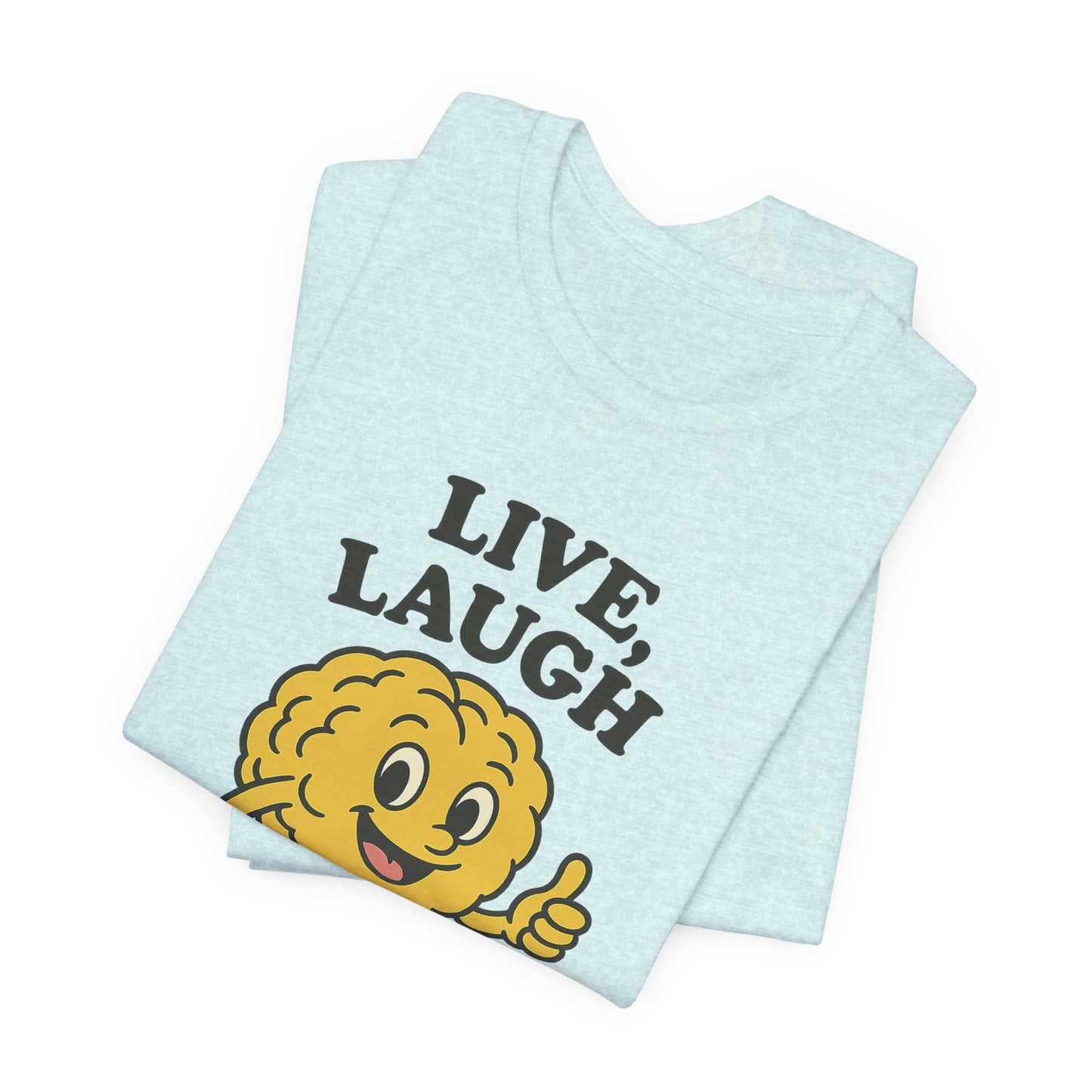 Live Laugh Lobotomy T-Shirt — Retro Smiling Brain Graphic Tee