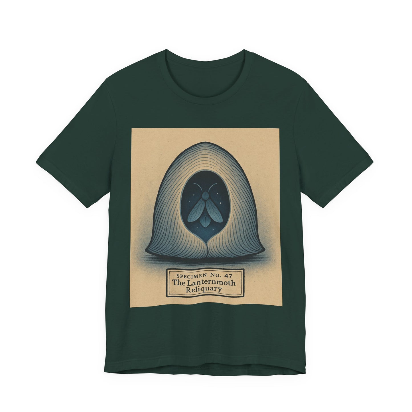 “Specimen No. 47 The Laternmoth Reliquary” Graphic T‑Shirt