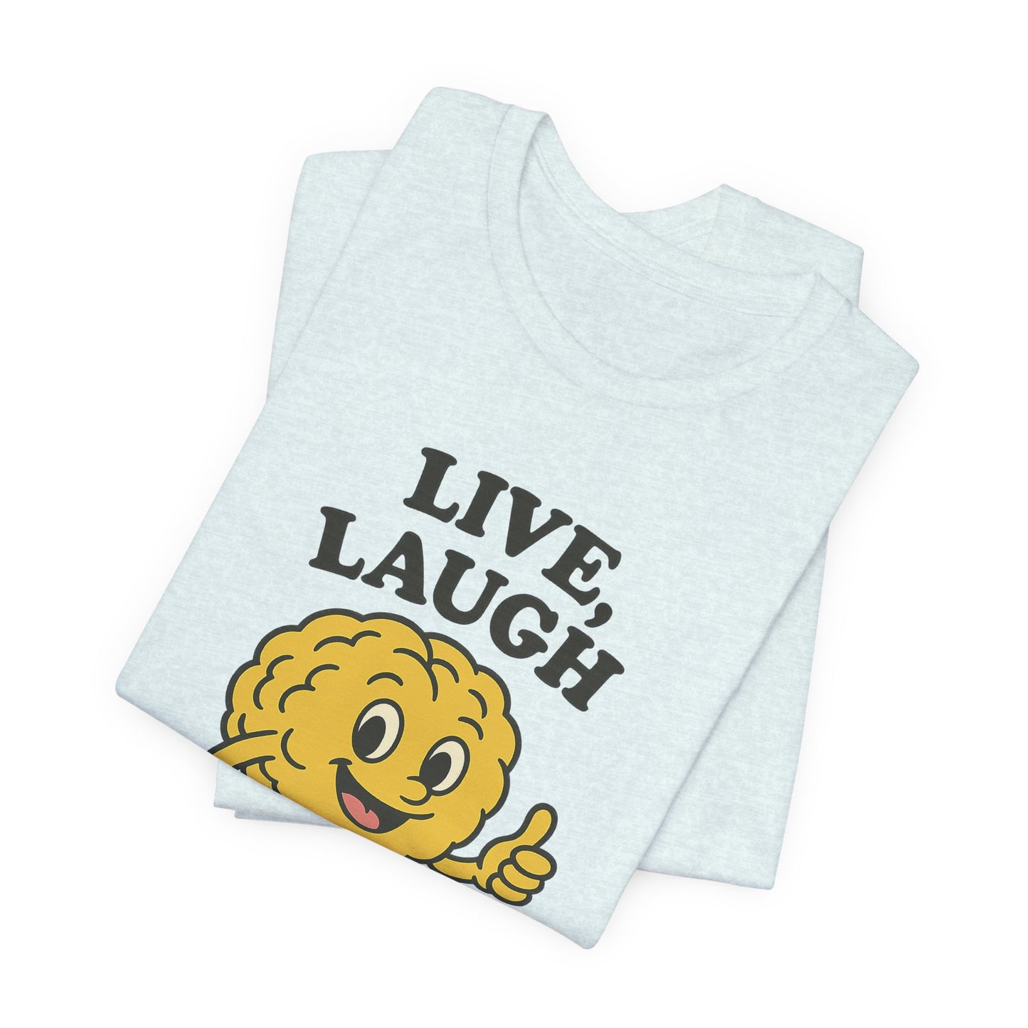 Live Laugh Lobotomy T-Shirt — Retro Smiling Brain Graphic Tee