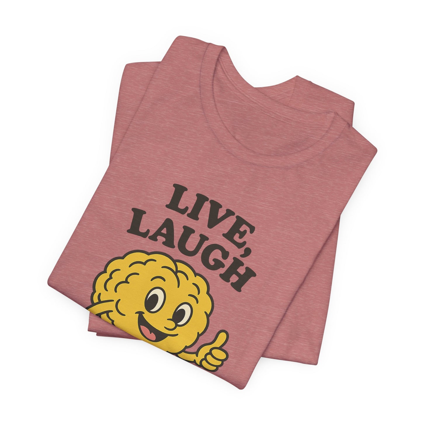 Live Laugh Lobotomy T-Shirt — Retro Smiling Brain Graphic Tee