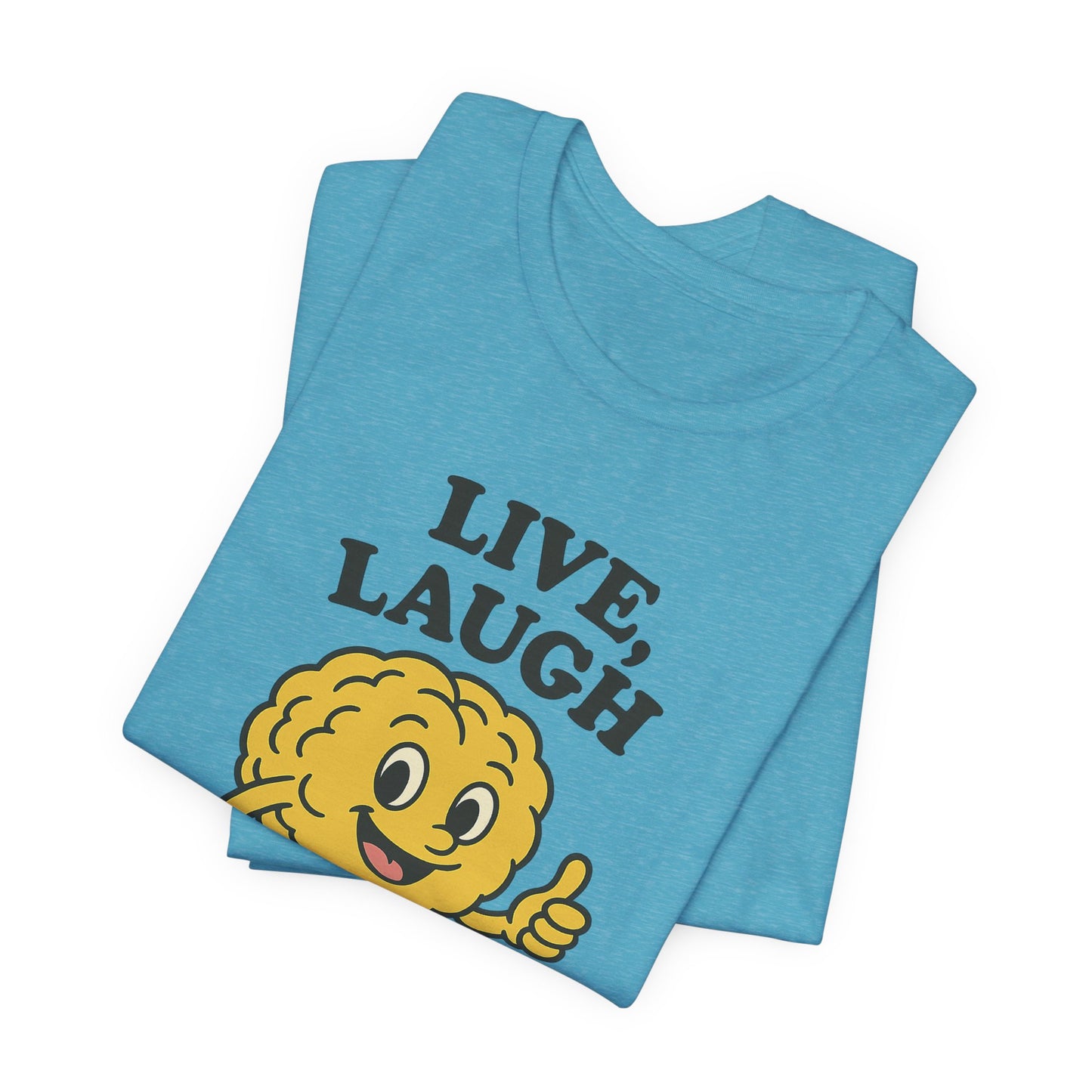 Live Laugh Lobotomy T-Shirt — Retro Smiling Brain Graphic Tee