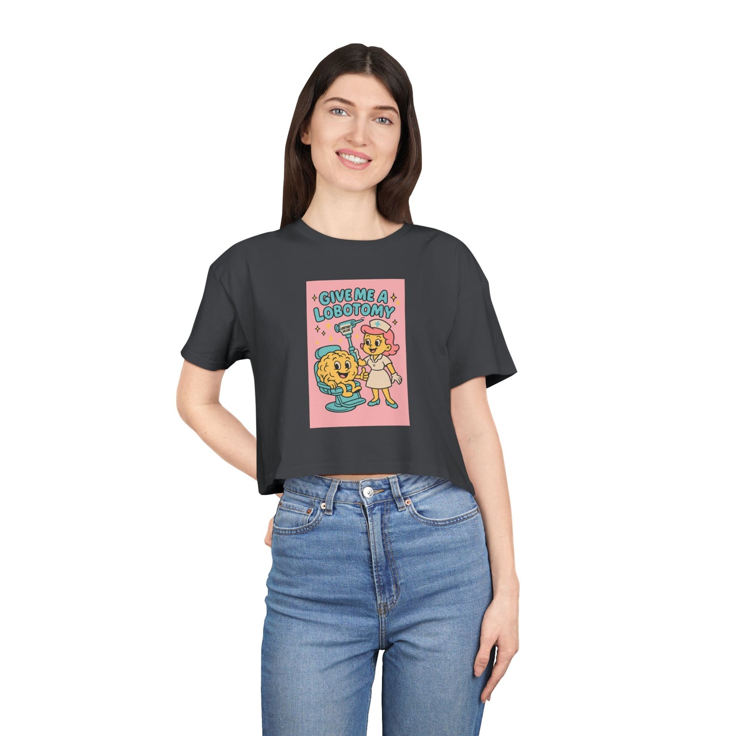 'Give Me a Lobotomy' Cute Retro Girl Graphic Top