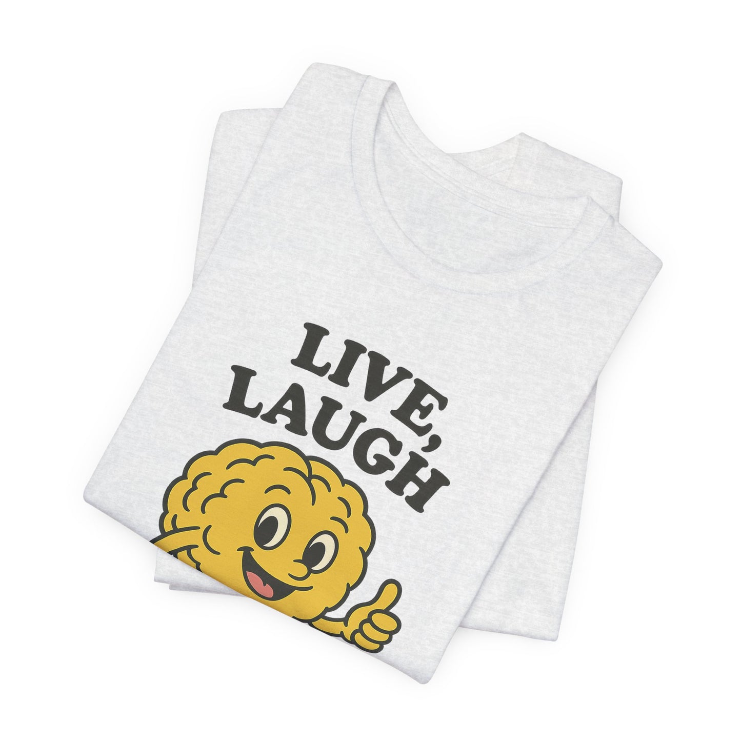 Live Laugh Lobotomy T-Shirt — Retro Smiling Brain Graphic Tee