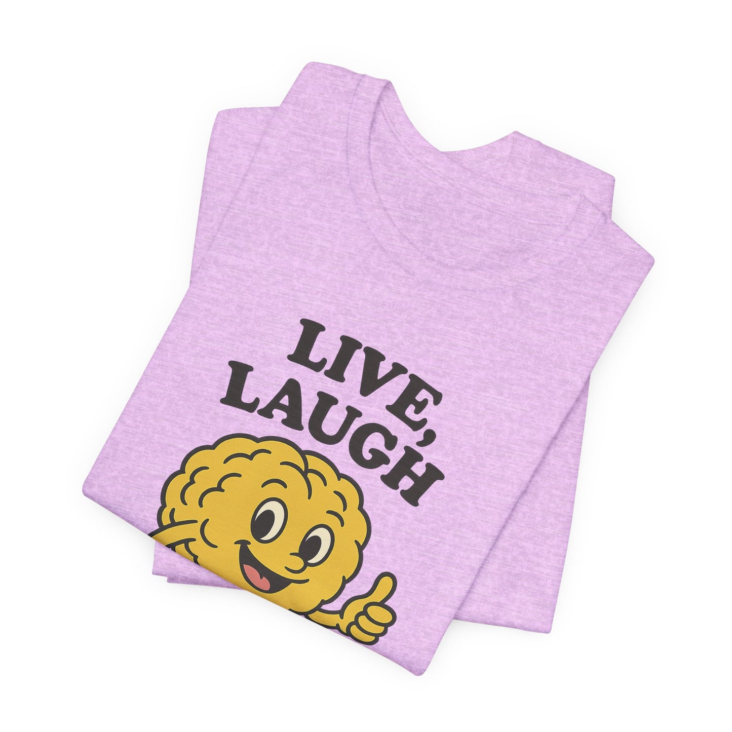 Live Laugh Lobotomy T-Shirt — Retro Smiling Brain Graphic Tee