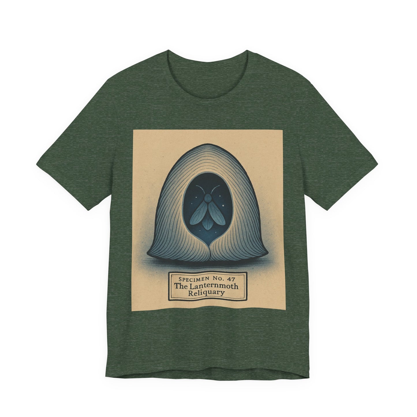“Specimen No. 47 The Laternmoth Reliquary” Graphic T‑Shirt