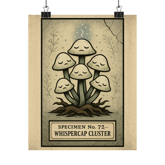 Specimen No. 72 - Whispercap Cluster Matte Poster
